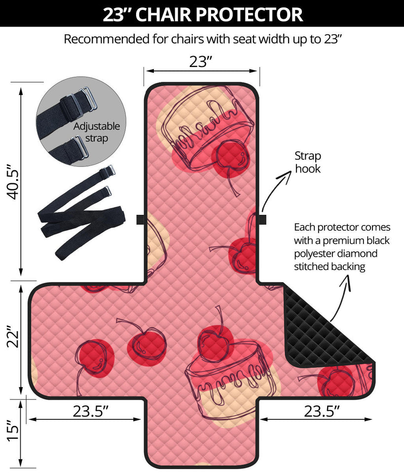 Cake cherry pattern Chair Cover Protector