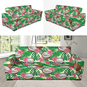 Coconut Pattern Print Design 01 Sofa Slipcover