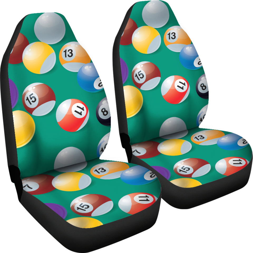Billiard Ball Pattern Print Design 01 Universal Fit Car Seat Covers