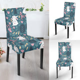 Cute Rabbit Pattern Dining Chair Slipcover