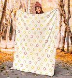 Horseshoes Pattern Print Design 02 Premium Blanket