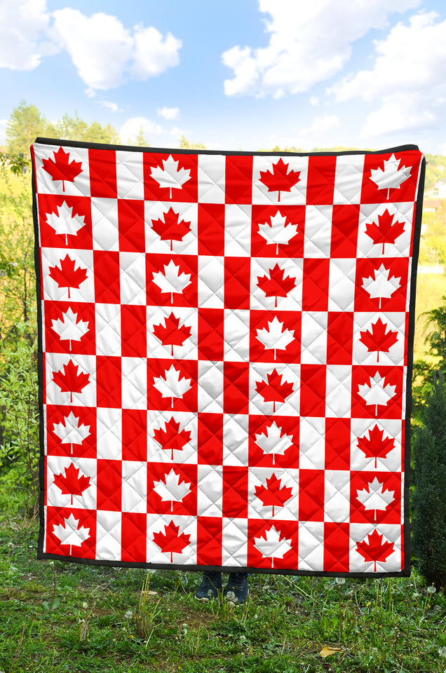 Canada Pattern Print Design 05 Premium Quilt