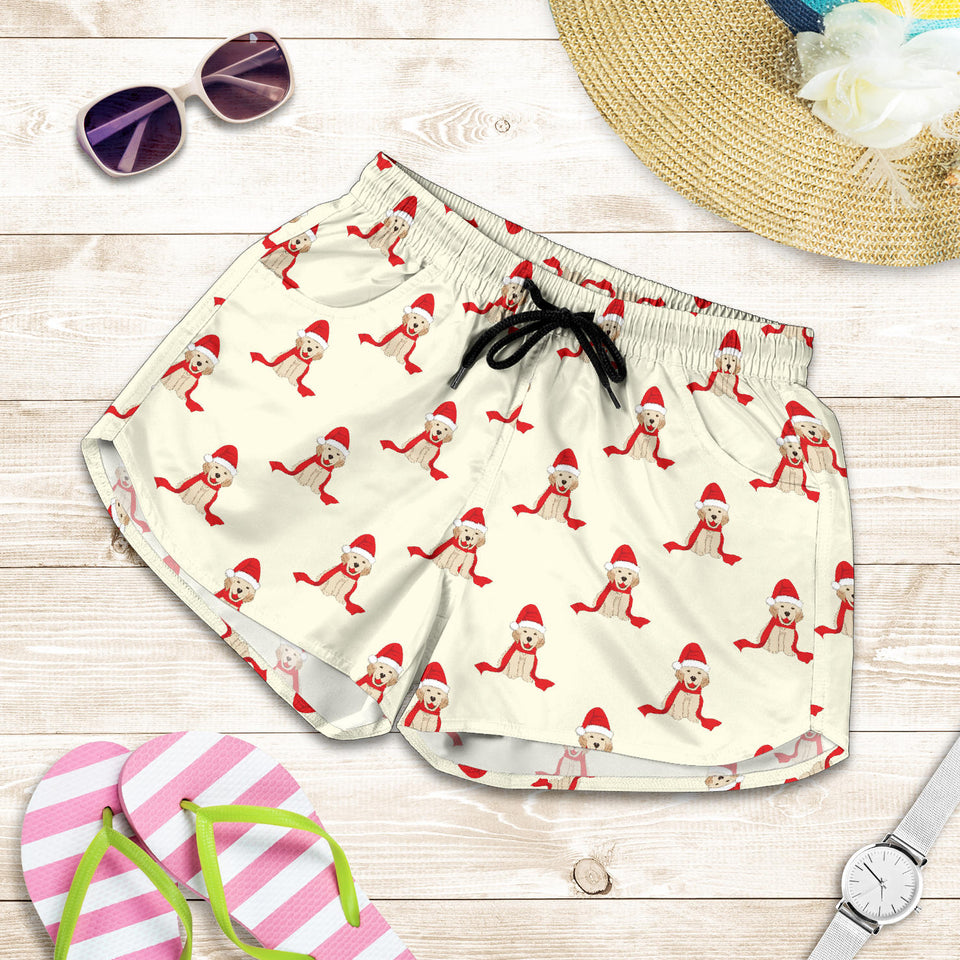 Golden Retriever Pattern Print Design 01 Women Shorts