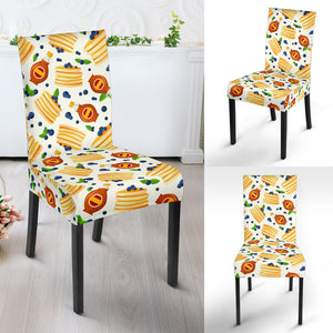 Pancake Pattern Print Design 02 Dining Chair Slipcover