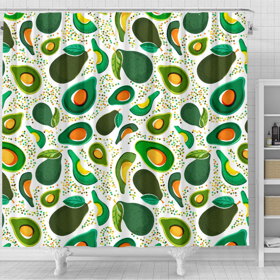 Avocado Design Pattern Shower Curtain Fulfilled In US