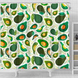 Avocado Design Pattern Shower Curtain Fulfilled In US