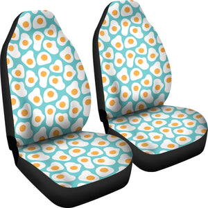 Fried Eggs Pattern Print Design 04 Universal Fit Car Seat Covers