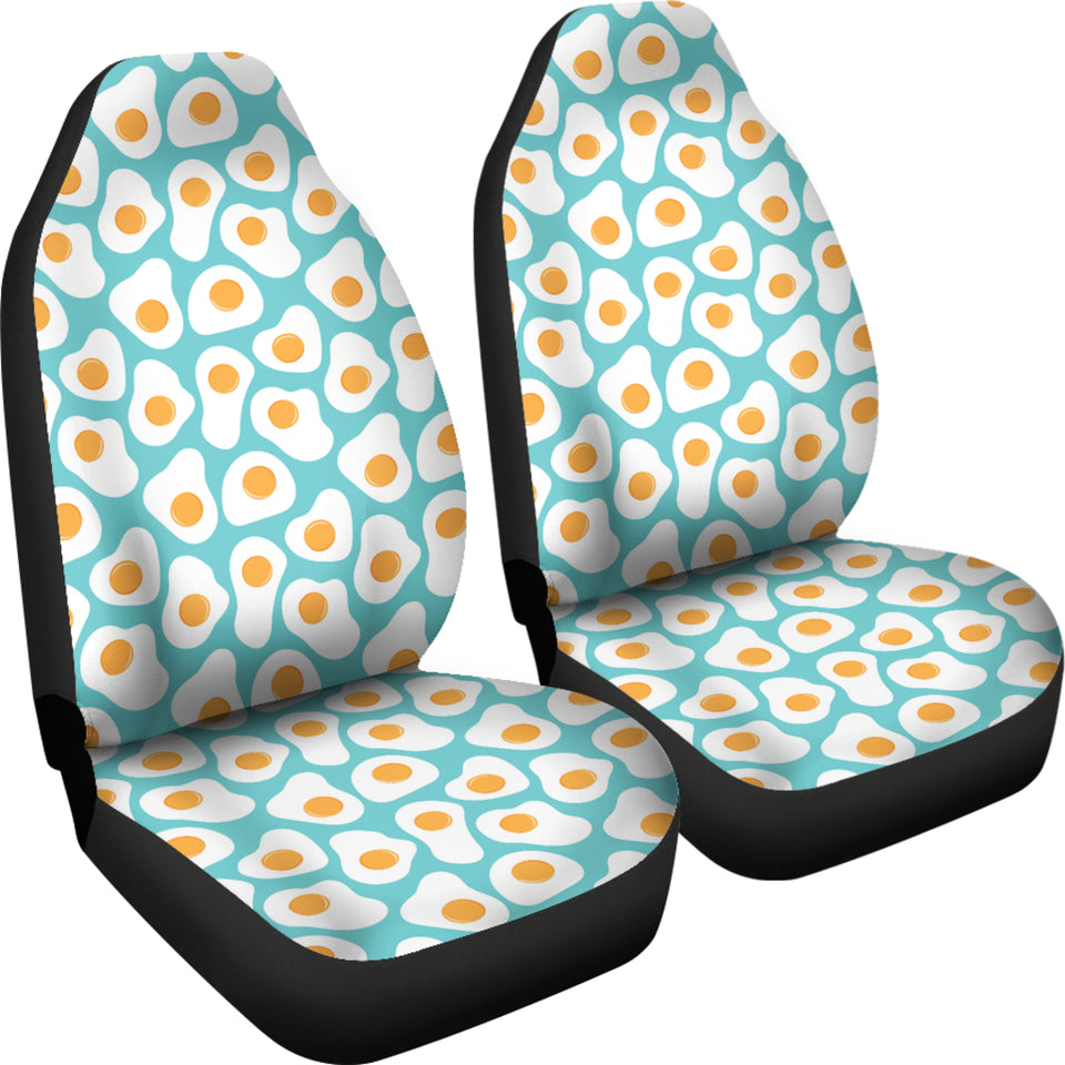 Fried Eggs Pattern Print Design 04 Universal Fit Car Seat Covers