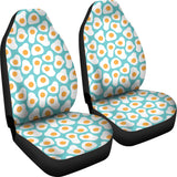 Fried Eggs Pattern Print Design 04 Universal Fit Car Seat Covers