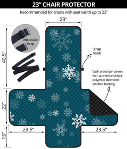 Snowflake pattern dark background Chair Cover Protector