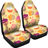Cake Cupcake Heart Cherry Pattern  Universal Fit Car Seat Covers