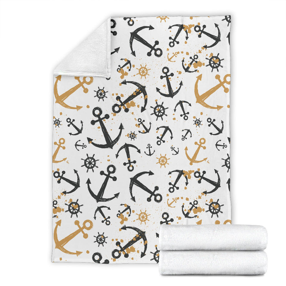 Anchors Rudders Pattern Premium Blanket