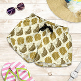 Lion Pattern Print Design 02 Women Shorts