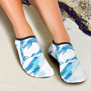 Watercolor Dolphin Pattern Aqua Shoes