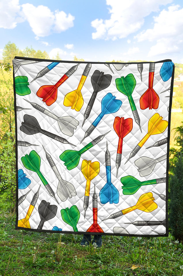 Darts Pattern Print Design 03 Premium Quilt