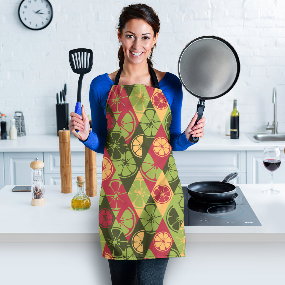 Cool Geometric Lime Pattern Adjustable Apron
