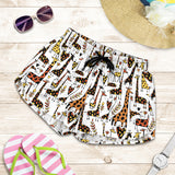 Giraffe Pattern Print Design 05 Women Shorts