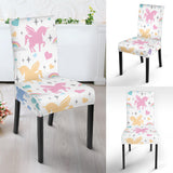 Colorful Unicorn Rainbow Heart Pattern Dining Chair Slipcover