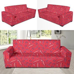 Skate Board Pattern Print Design 01  Sofa Slipcover