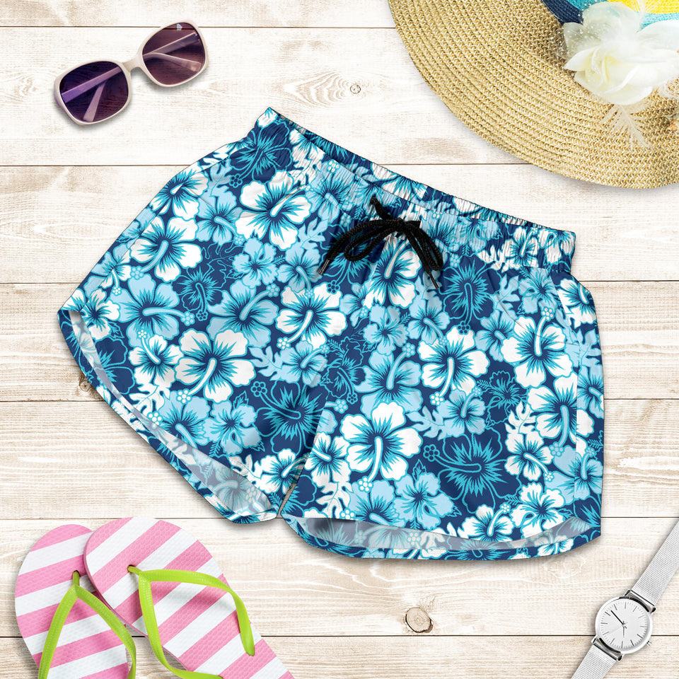 Hibiscus Pattern Print Design 03 Women Shorts