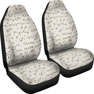 Chemistry Periodic Table Pattern Print Design 04 Universal Fit Car Seat Covers