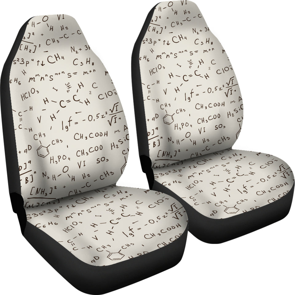 Chemistry Periodic Table Pattern Print Design 04 Universal Fit Car Seat Covers