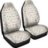 Chemistry Periodic Table Pattern Print Design 04 Universal Fit Car Seat Covers