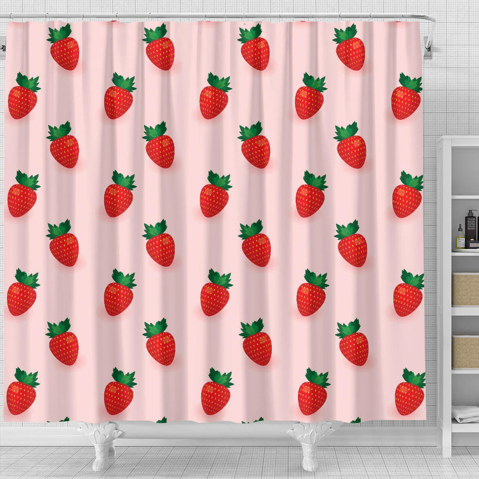 Strawberry Beautiful Pattern Shower Curtain Fulfilled In US