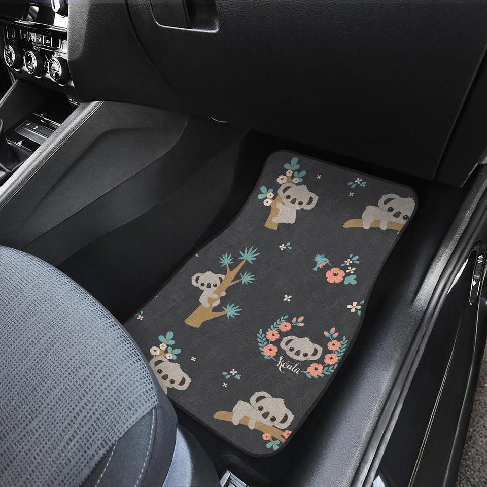 Cute Koala Pattern Front And Back Car Mats