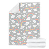 Cute Rainbow Clound Star Pattern Premium Blanket