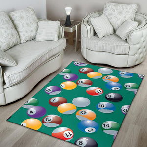 Billiard Ball Pattern Print Design 01 Area Rug