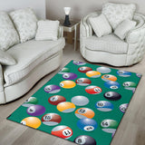 Billiard Ball Pattern Print Design 01 Area Rug