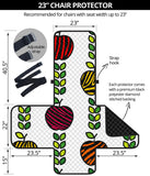 colorful apples leave zebra stripe Chair Cover Protector
