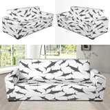 Swordfish Pattern Print Design 04  Sofa Slipcover