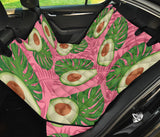 Avocado Slices Leaves Pink Back Ground Dog Car Seat Covers