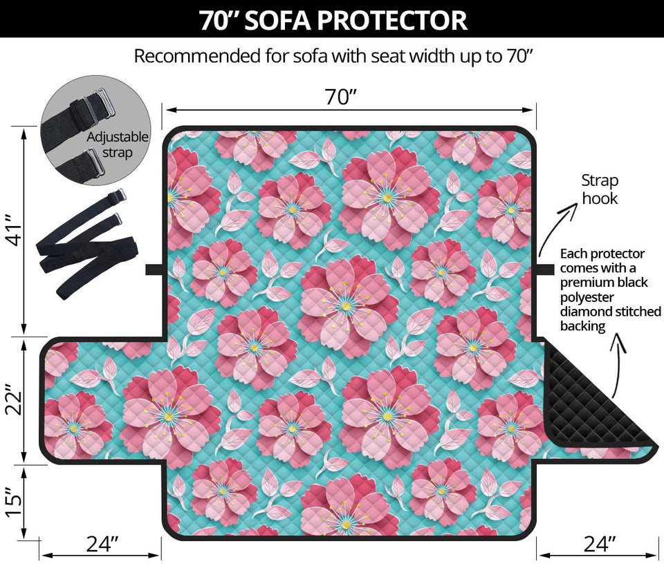 3D sakura cherry blossom pattern Sofa Cover Protector