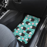 Hedgehog Pattern Print Design 03 Front and Back Car Mats