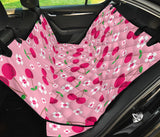 Cherry Flower Pattern Pink Background Dog Car Seat Covers