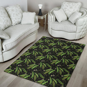 Green Peas Pattern Print Design 02 Area Rug