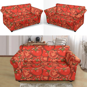 Red Tomato Pattern Loveseat Couch Slipcover