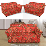 Red Tomato Pattern Loveseat Couch Slipcover