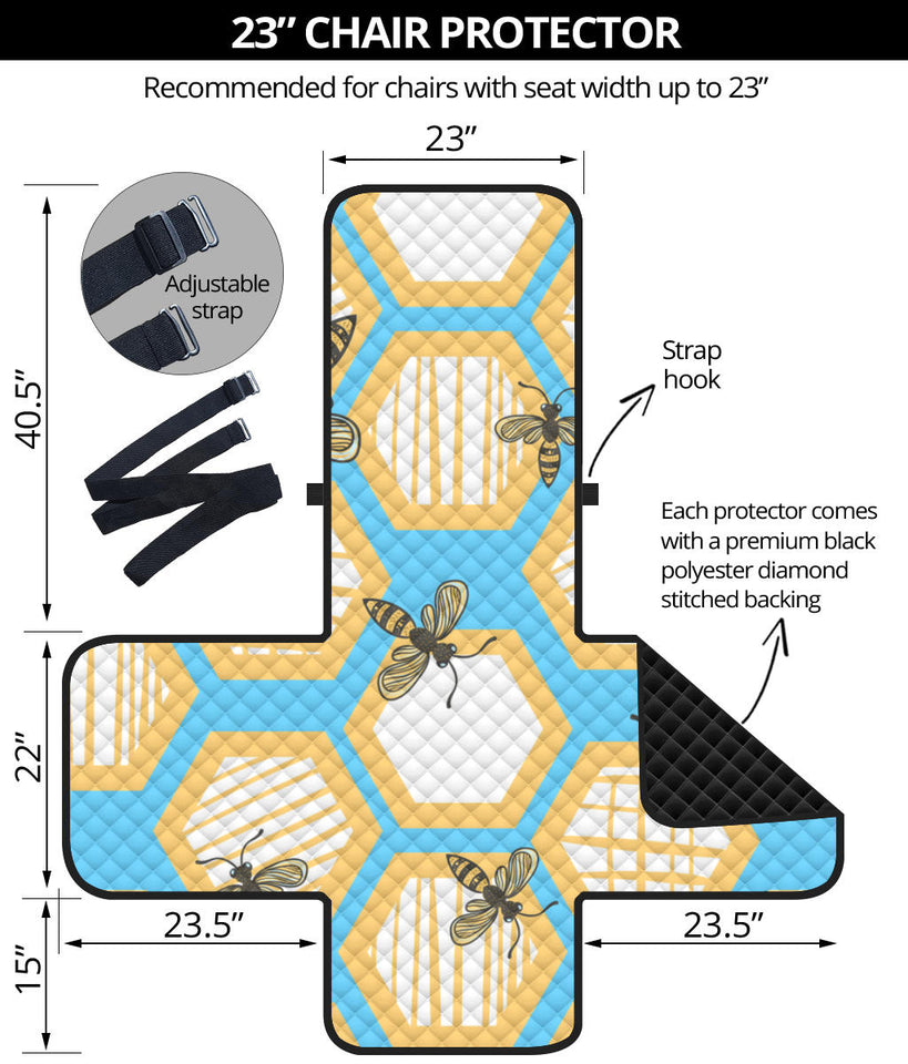 Bee honeycomb pattern Chair Cover Protector