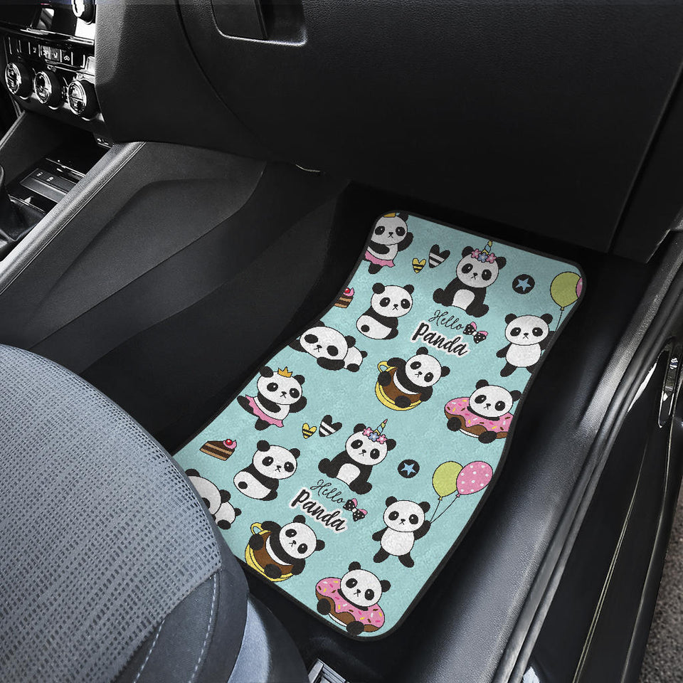 Cute Baby Panda Pattern Front Car Mats