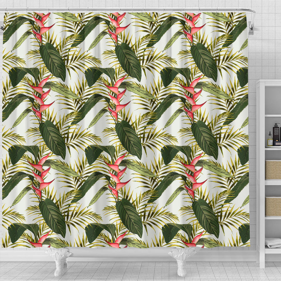 Heliconia Pattern Shower Curtain Fulfilled In US