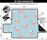 Cute cow flower pattern Sofa Cover Protector