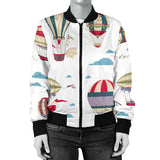 Hot Air Balloon Pattern Women'S Bomber Jacket