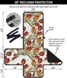 Red tulips and daffodils pattern Recliner Cover Protector