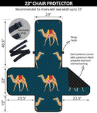 Camel pattern blue blackground Chair Cover Protector