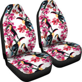 Toucan Flower Design Pattern  Universal Fit Car Seat Covers