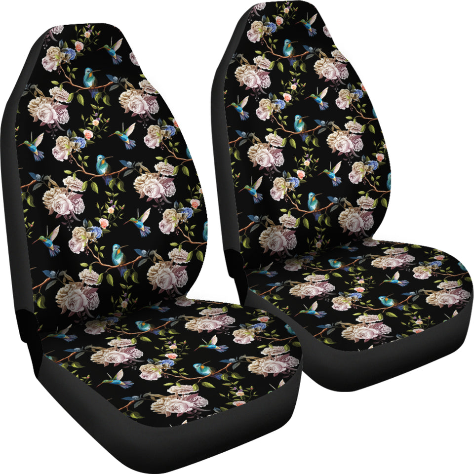 Hummingbird Pattern Print Design 03 Universal Fit Car Seat Covers